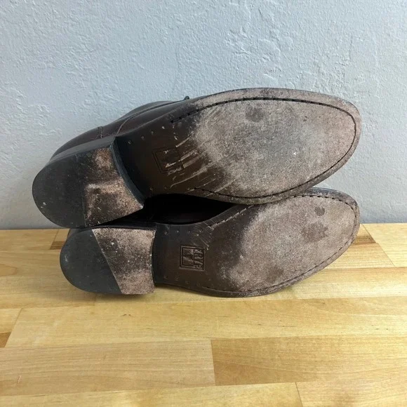 Frye Oxford Dark Brown Leather Melissa Lace Up Derby Shoes Womens Size 6 - Picture 9 of 10